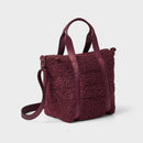 Faux Shearling Mini Tote Bag - All in Motion™ Burgundy