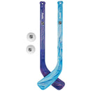 Mini Hockey Goal Stick & Ball Toy Set - Light Blue Swirl/Dark Blue Swirl