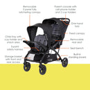 Baby Trend Sit N' Stand® Double 2.0 Stroller - Dash Black