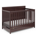 5-in-1 Convertible Crib with Drawer - Brown