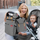 Insulated Double Bottle Bag - Black/White Stripe