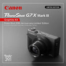 Canon PowerShot G7X Mark III Digital Camera Kit (30th Anniversary Graphite Limited Edition)