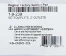 Caretaker (Jandy Zodiac In-Floor) 2" 5-Port Valve Bottom Plate 1-9-239