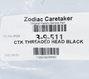 Caretaker (Jandy In-Floor) Threaded Cleaning Head Jet Black 3-9-511