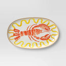 Coastal 16-Inch Oval Lobster Serving Platter - Orange
