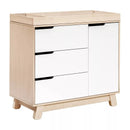 Hudson 3-Drawer Changer Dresser - Washed Natural and White