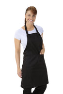 Nouvelle Legende Commercial Grade Kitchen Bib Apron - Black - 2 Pack