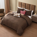 Bebejan Floral Garden Comforter Set - Mocha - Queen - 5 Piece