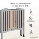 2 in 1 Folding Portable Crib - Grey