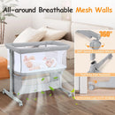 Portable Bedside Bassinet Sleeper - Light Gray