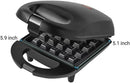 2 in 1 Waffle and Sandwich Maker - Black