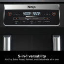 5-in-1 6-qt. 2-Basket Air Fryer with DualZone Technology - Black