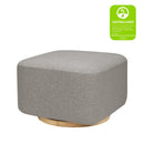 Kiwi Gliding Ottoman - Chai Shearling with Dark Wood Base
