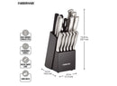 15pc Stainless Steel Knife Block Set