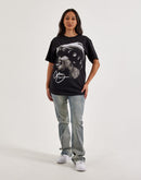 Chris Brown Autograph Big Head Rhinestone Tee