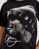 Chris Brown Autograph Big Head Rhinestone Tee
