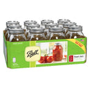 32oz 12pk Glass Regular Mouth Mason Jar with Lid and Band