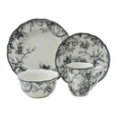 16pc Porcelain Dinnerware Set - Floral Round Dish Set