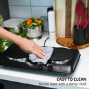 Electric Double Burner Cooktop - Black