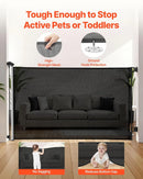 Retractable Baby Gate - Black