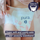 3 Packs of 15 Hypoallergenic Diaper Pants Size 8 (41+ lbs) - Overnight