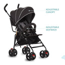 Vista Moonwalk Stroller Lightweight Infant Stroller - Black