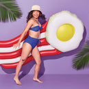 Egg and Bacon Float - Sun Squad™: PVC Novelty Pool Float, Ages 6+