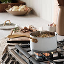 Classic 8pc Stainless Steel Cookware Set with Brushed Gold Handles