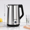 1.7 Liter Electric Kettle Double Wall Stainless Steel and Black