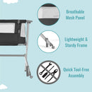 Skylar Bassinet and Beside Sleeper in Black