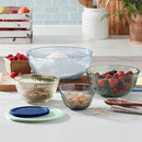 Coloured Mixing Bowl Set with Lids, 8-pieces