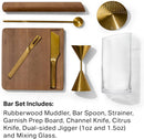 9-Piece Bar Tool Set with Prep Board, Mixing Glass