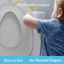 Slow-Close Toilet Seat with Built-In Toddler Potty Training Seat - White