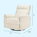 Suzy Electronic Swivel Recliner - Vanilla