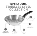 Simply Cook 2pc (8.5" and 11") Stainless Steel Fry Pan Set