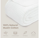 Muslin Blanket Queen 90" x 90" - White
