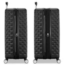 Checked Hardside Spinner Suitcase - Black