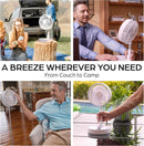 Portable Folding Fan - USB Rechargeable, Lightweight & Compact