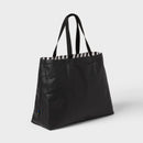 Water Resistant Reversible Tote Bag - Black/White Stripe