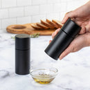 Acacia Round Salt and Pepper Grinder Set - Black