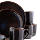 16pc Stoneware Dinnerware Set - Brown