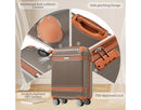 3-Piece Lightweight Hard Shell Carry-On Luggage Set - Coppery