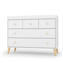 Teen Austin 5 Drawer Kids' Dresser in White