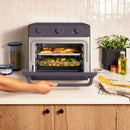 Bella 12qt. Air Fryer Toaster Oven- Plum, Includes Baking Pan & Air Fry Basket
