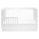 Harlow 3-in-1 Convertible Crib with Toddler Rail - White and Acrylic