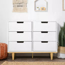 Marley 6-Drawer Double Dresser - White/Natural