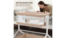 Rocking Bassinet with Anti-Reflux Incline - Portable Bedside Sleeper