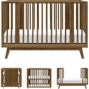 Palma 8-in-1 Convertible All-Stages Crib with Bassinet & Toddler Bed Kits - Natural Walnut