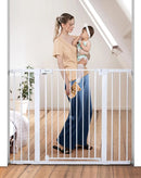 Extra Tall Baby Gate for Stairs and Doorways - White