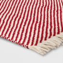 Rectangle Red Striped Rug - 2'10" x 1'8"